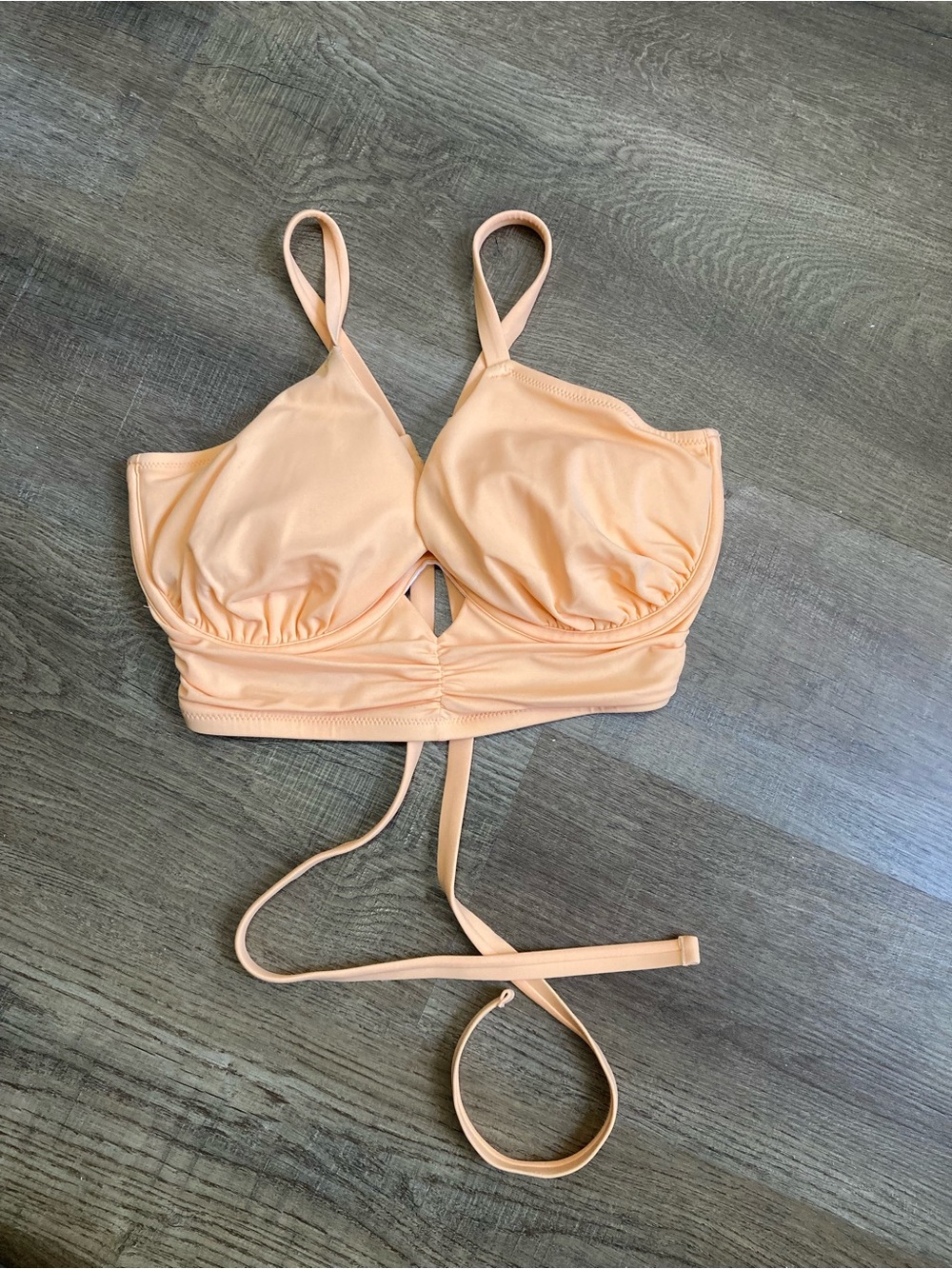 Shade And Shore Orange Bikini Top Size 38DD
